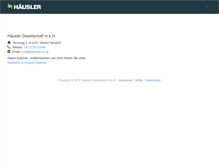 Tablet Screenshot of haeusler.co.at